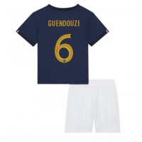 Dres Francuska Matteo Guendouzi #6 Domaci za djecu SP 2022 Kratak Rukav (+ kratke hlače)